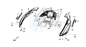 GTS 125I ABS drawing COWLING