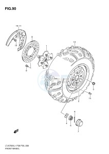 LT-A750X (P28-P33) drawing FRONT WHEEL (LT-A750XL1 P33)