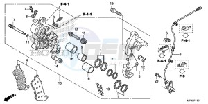 CB1000RAD CB1000R ABS E drawing R. FRONT BRAKE CALIPER (CB1000RA)