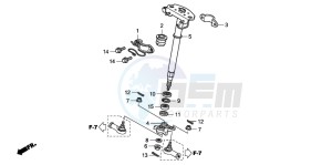 TRX420TE FOURTRAX ES drawing STEERING SHAFT