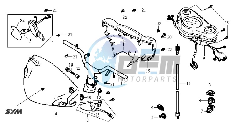 HANDLEBAR / HANDLEBAR COVER / DASHBOARD