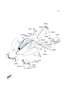 KSF 50 B [KFX50] (B7F-B9S) B8F drawing FRONT FENDER-- S- -