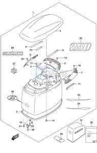 DF 250 drawing Engine Cover SS Model