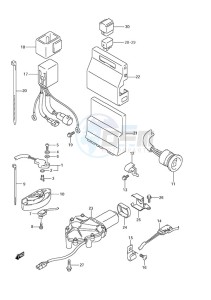 DF 300A drawing PTT Switch/Engine Control Unit