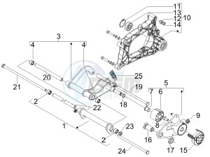 X7 250 ie Euro 3 drawing Swinging arm