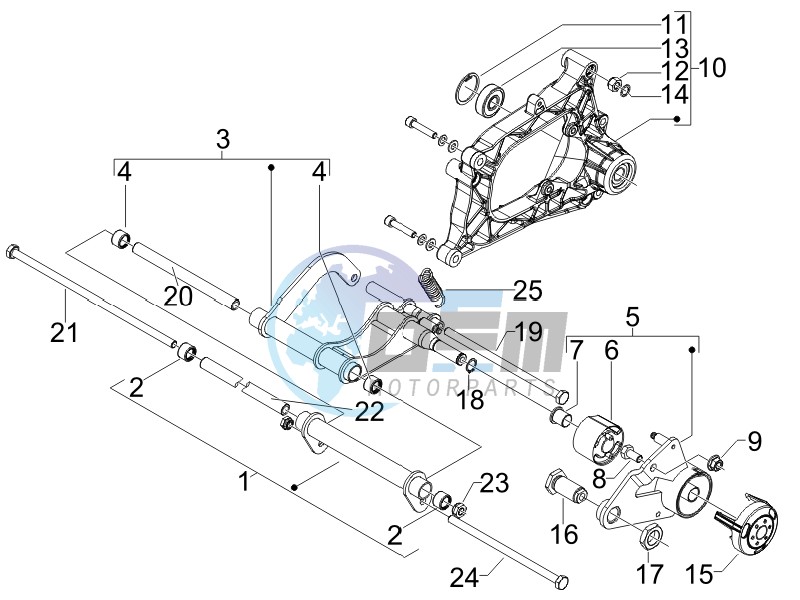 Swinging arm