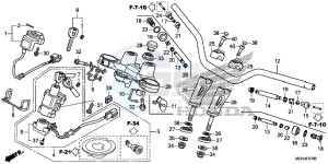 VFR1200XD Europe Direct - (ED) drawing HANDLE PIPE/TOP BRIDGE