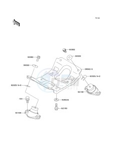 JH 750 C [750 ZXI] (C1-C3) [750 ZXI] drawing ENGINE MOUNT