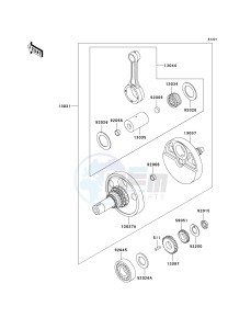 KL 650 A [KLR 650] (A6F-A7F) A6F drawing CRANKSHAFT