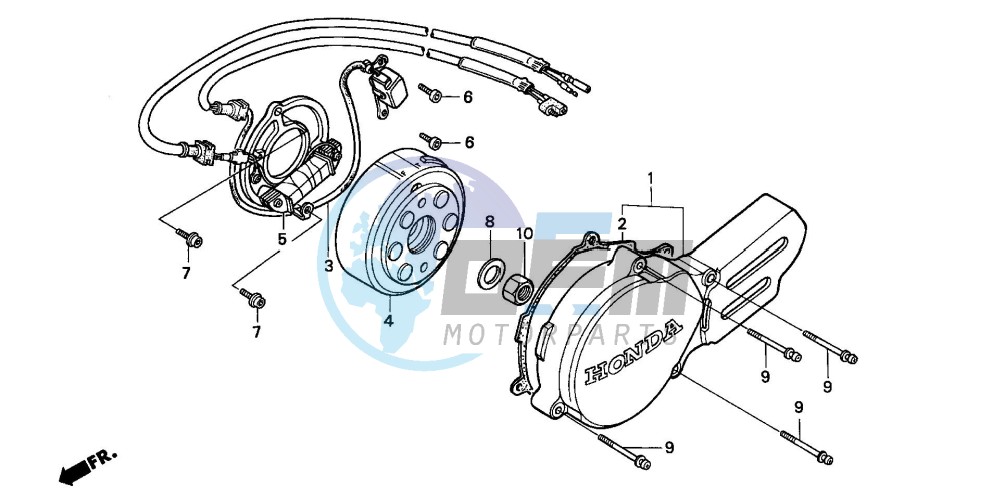 LEFT CRANKCASE COVER (CR85R3,4/RB3,4)