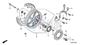 SH300A9 UK - (E / ABS MKH TBX) drawing FRONT WHEEL