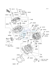 VN 1500 P [VULCAN 1500 MEAN STREAK] (P1-P2) [VULCAN 1500 MEAN STREAK] drawing CYLINDER HEAD