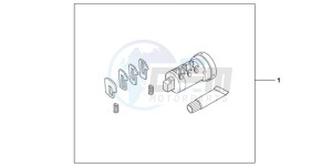 NC700XC drawing CYL INNER SET 1 KEY