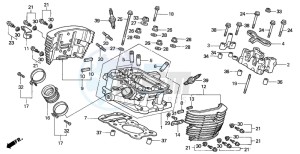 VT750DC BLACK WIDOW drawing REAR CYLINDER HEAD