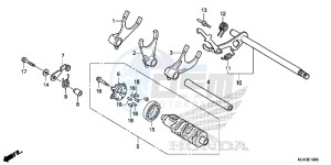 VT750CSD Shadow - VT750CS-D 2ED - (2ED) drawing GEAR SHIFT DRUM