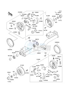 KAF 950 A [MULE 2510 DIESEL] (A1-A3) [MULE 2510 DIESEL] drawing REAR HUBS_BRAKES-- KAF950-A1_A2- -