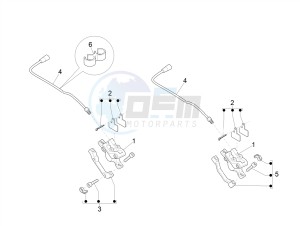 Wi-Bike Mas Deore Active-2017 (NAFTA) drawing Brakes pipes - Calipers