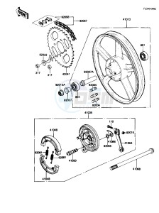 AR 50 A (A1) drawing REAR WHEEL_HUB_BRAKE_CHAIN