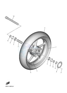 YZF-R6 YZF600 R6 (BN66) drawing FRONT WHEEL