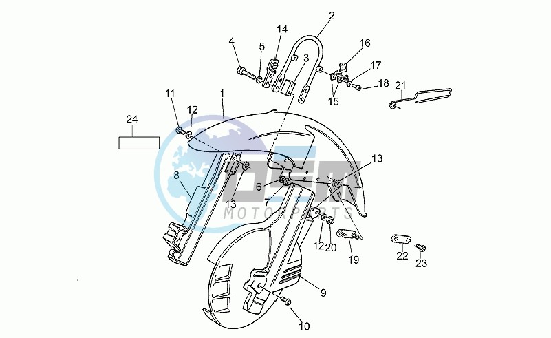 Front mudguard