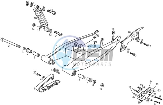 Swing arm - Shock absorber