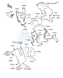 ZX 1100 C [NINJA ZX-11] (C1-C4) [NINJA ZX-11] drawing COWLING LOWERS