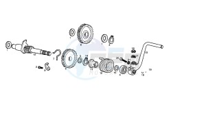 SENDA SM X-RACE - 50 CC VTHSR2A1A drawing KICK STARTER SHAFT