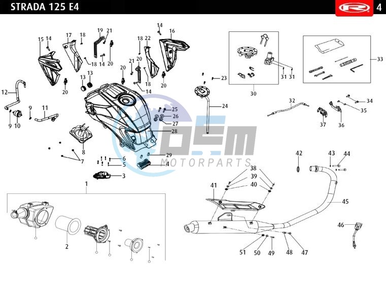 AIR FILTER - FUEL TANK - EXHAUST