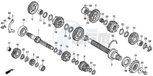 RVF750R drawing TRANSMISSION