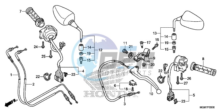 HANDLE LEVER/ SWITCH/ CABLE