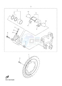 XVS950CU XVS950R ABS XV950 R-SPEC (2DXL) drawing REAR BRAKE CALIPER