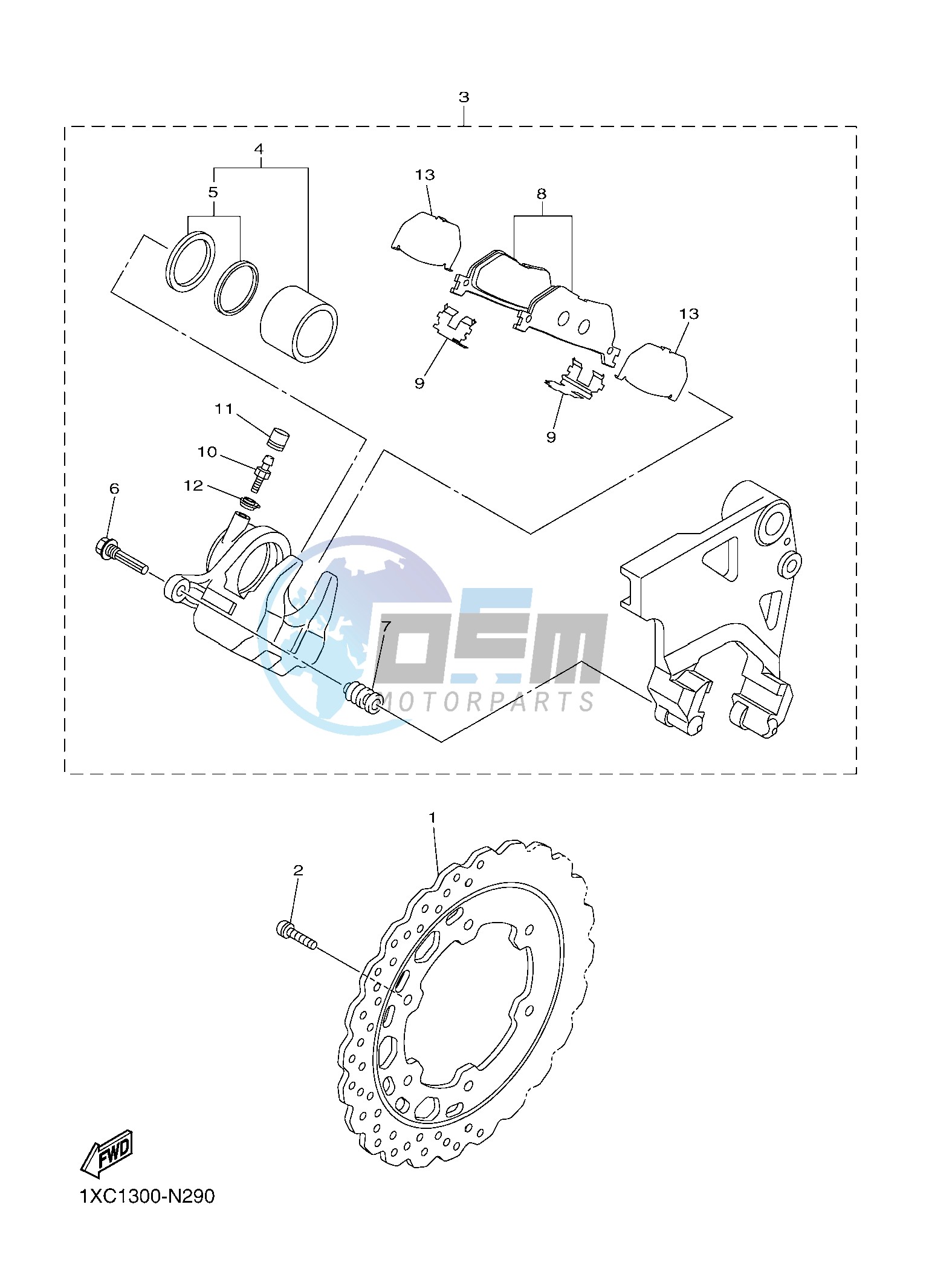 REAR BRAKE CALIPER