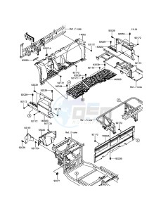 MULE PRO-DXT KAF1000BGF EU drawing Frame Fittings(Front)