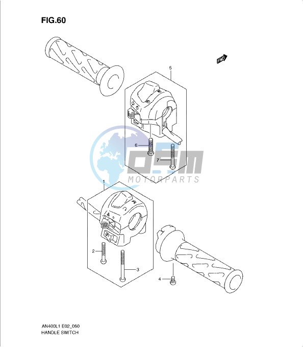 HANDLE SWITCH (AN400L1 E19)