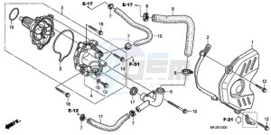 CBR600RRA E drawing WATER PUMP