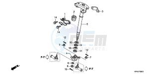 TRX420FMC drawing STEERING SHAFT (STD)