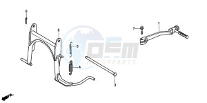 SFX50MM drawing STAND/KICK STARTER ARM