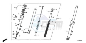 CBF1000S9 Europe Direct - (ED) drawing FRONT FORK