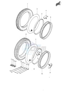 KE 250 B (B1-B3) drawing WHEELS_TIRES