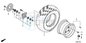 TRX700XX9 Australia - (U) drawing FRONT WHEEL