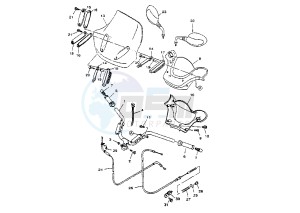 YP MAJESTY 150 drawing STEERING HANDLE -CABLE