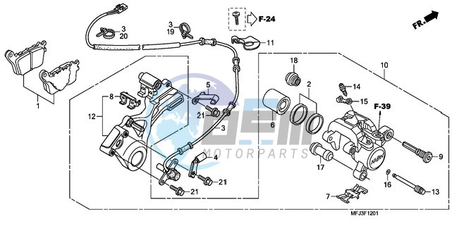 REAR BRAKE CALIPER (CBR600RA)