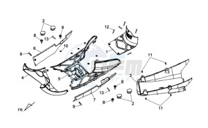 CELLO ALLO 125 drawing FOOTREST / LOWER COWLING