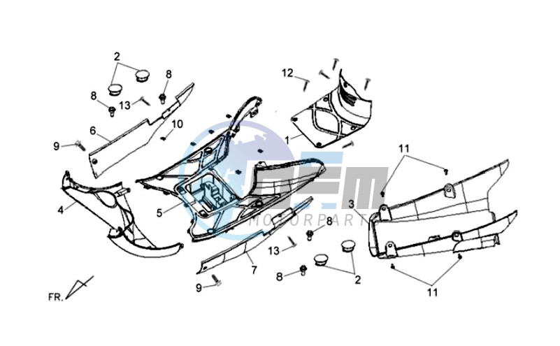 FOOTREST / LOWER COWLING