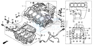 CB600F CB600F drawing CRANKCASE