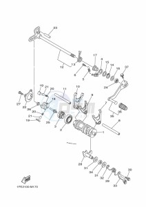 YFM700R (BCX8) drawing SHIFT CAM & FORK