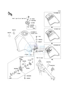 KL 650 A [KLR650] (A10-A14) [KLR650] drawing FUEL TANK