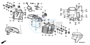 VT1300CXAB drawing REAR CYLINDER HEAD COVER