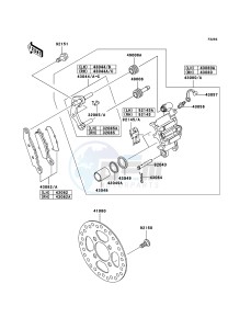 KFX700 KSV700B8F EU drawing Front Brake