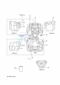 YFM700FWAD YFM7NGPAK (B4FN) drawing EMBLEM & LABEL 1